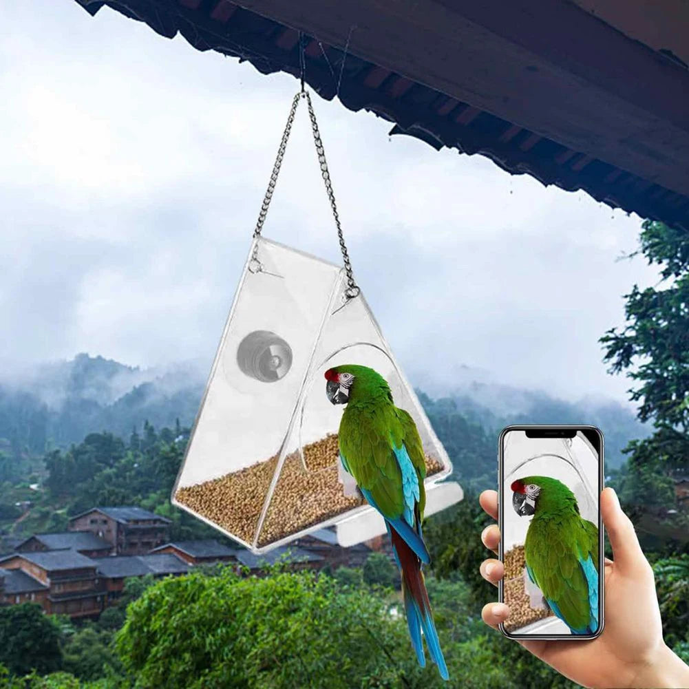 Smart Bird House Pet Feeder with Acrylic and 1080P Camera