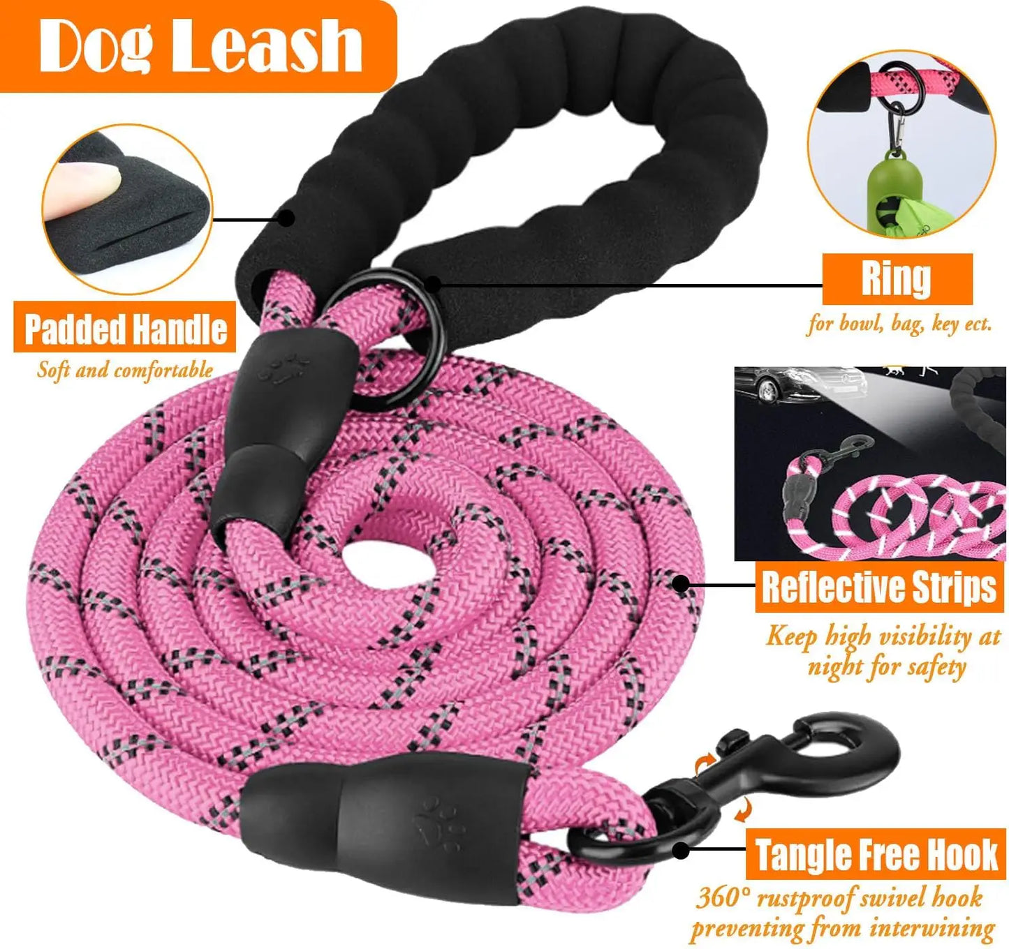 No Pull Dog Harness, Collar & Leash Set with Accessories