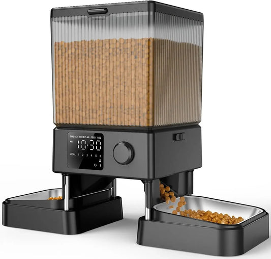 oneisall Automatic Cat Feeder for 2 Cats, Timed Food Dispenser