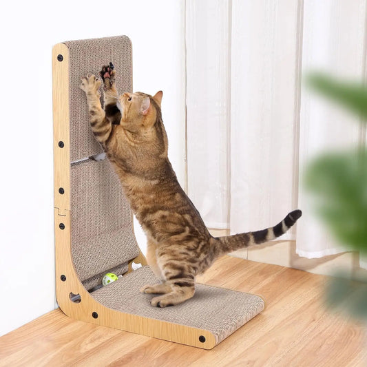 L Shape Cat Scratcher 23.6 Inch Cardboard Scratch Pad