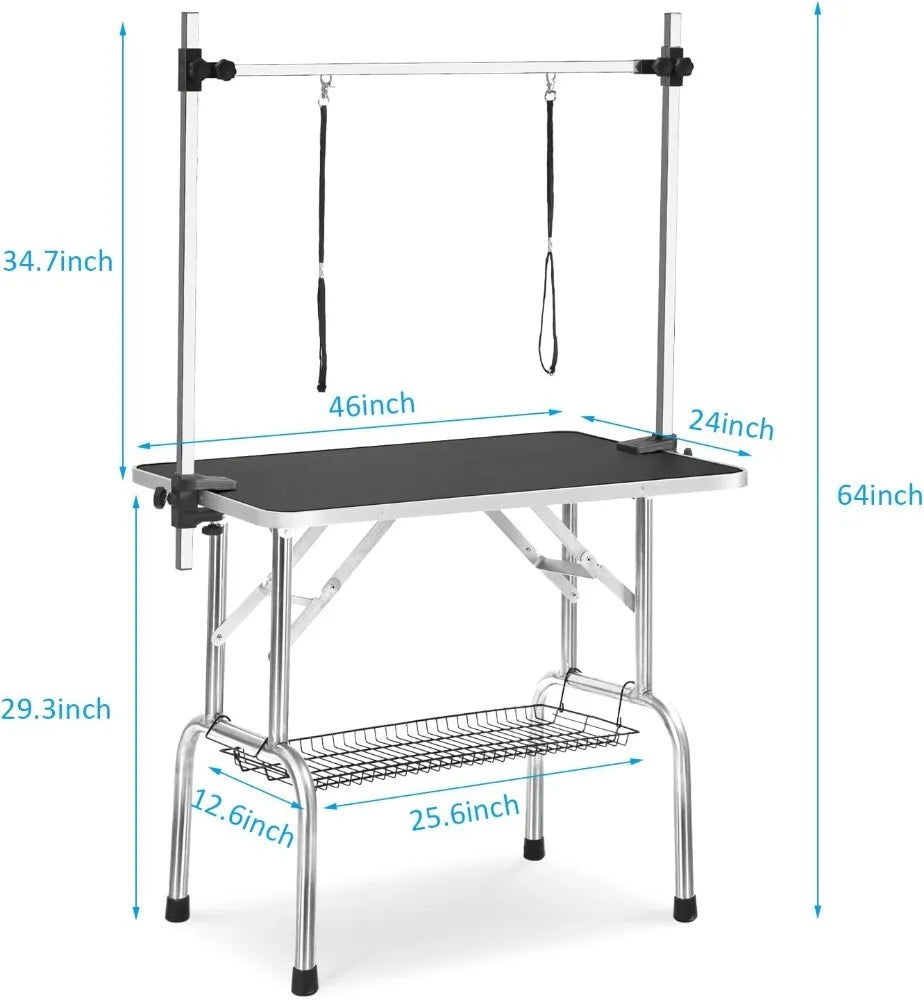 Dog Grooming Table Foldable Heavy Duty 330lbs Capacity