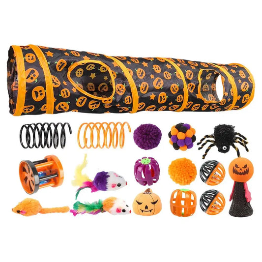 Cat Tunnels For Indoor Cats Halloween Peekaboo Cave Toy