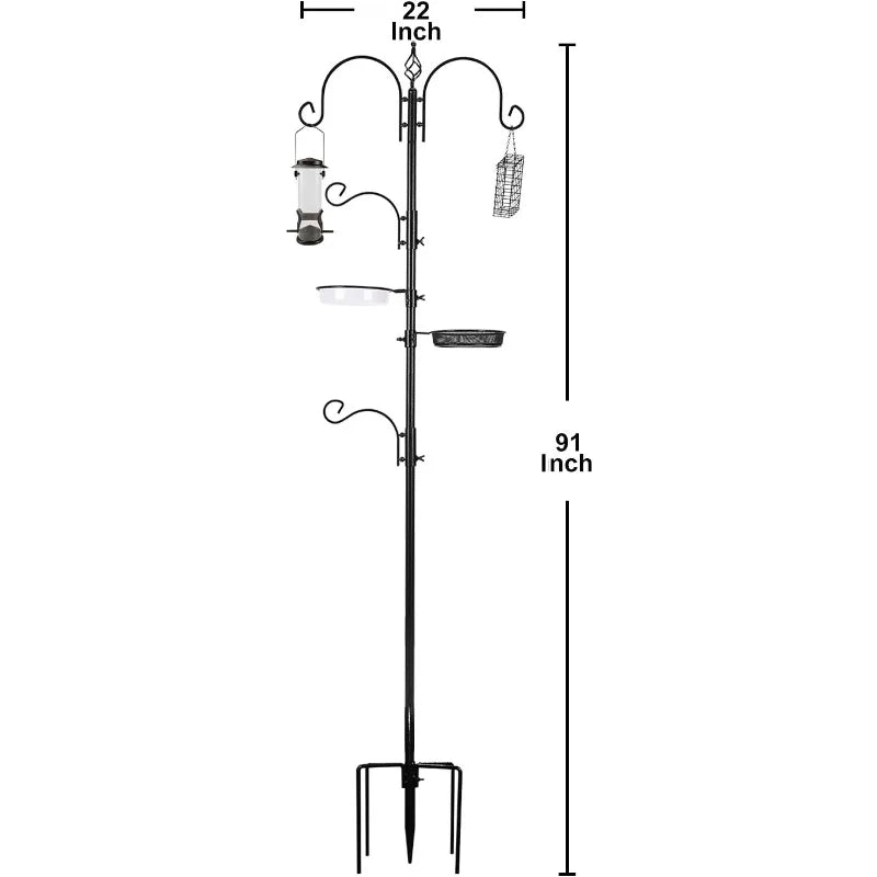 Bird Feeding Station Kit Bird Feeder Pole Multi Feeder Hanging