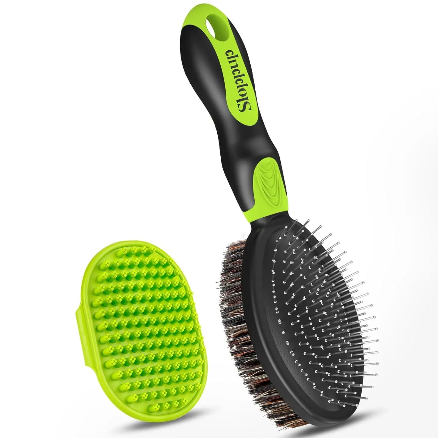 2PCS Dog Grooming Tools - Double-Sided Bath Brush Set