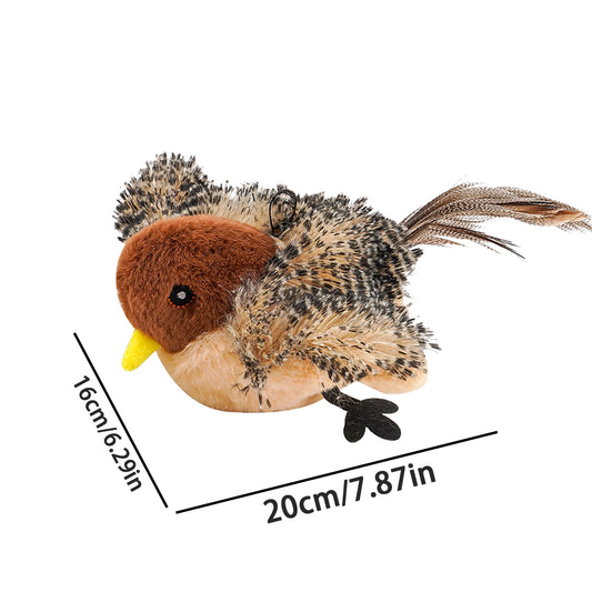 Remote Control Simulated Chirping Bird Toy For Kitten