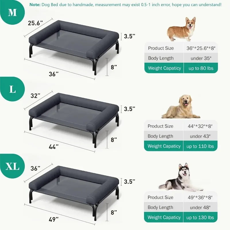 Cooling Elevated Dog Bed for XLarge Dogs Quick Install