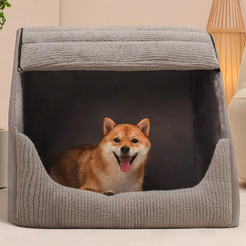Cozy Dog House Indoor Plush Dog Cave Bed Cushion G