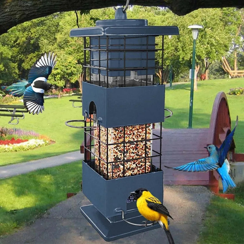 Bird Feeder for Outside, Squirrel Proof Design, Large Capacity