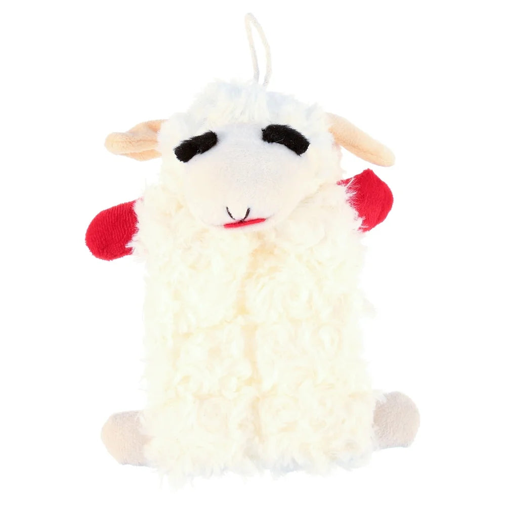 Lamb Chop Plush Dog Toy Squeaker Mat 9 Inch Soft Cuddly