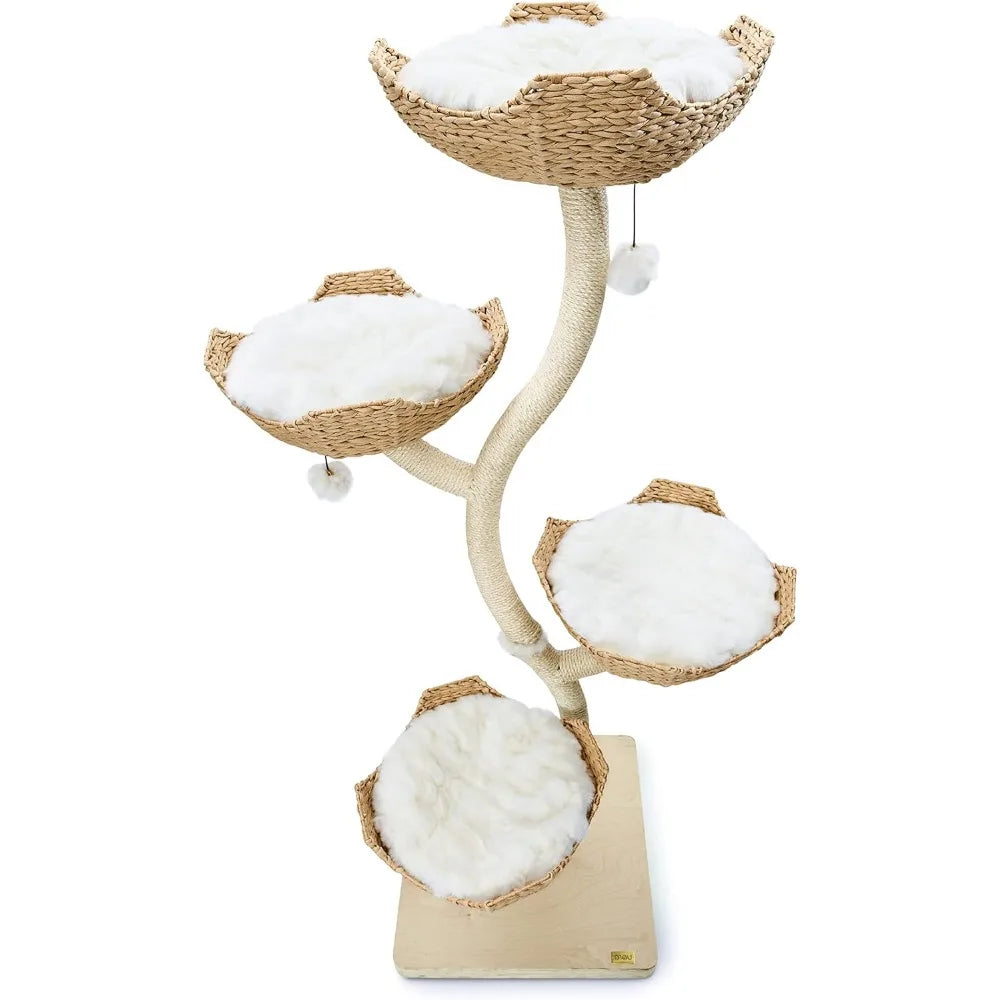 73 Inch Tall Modern Cat Tree Scratching Tower for Large Cats