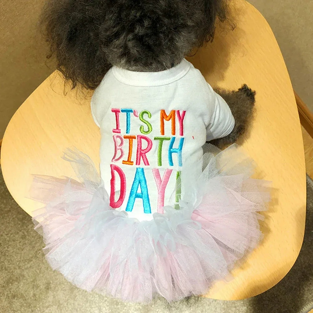 Princess Birthday Dog Dress It's My Birthday Princess Skirt Tutu Dress