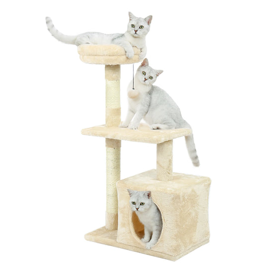 Small Cat Tree with Sisal Scratching Posts and Condo