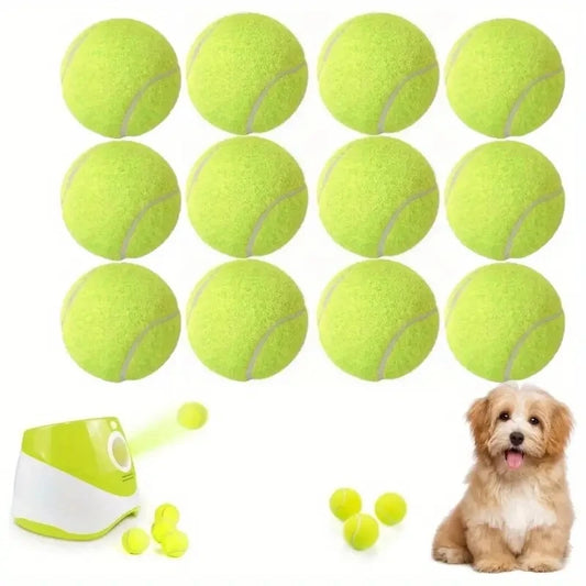 12 Packs of Small Dog Tennis Balls for Playing and Training