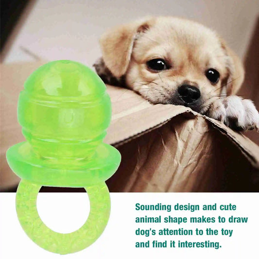5 Pcs Set Pacifier Shaped Pet Dogs Teether Chew Toy Green