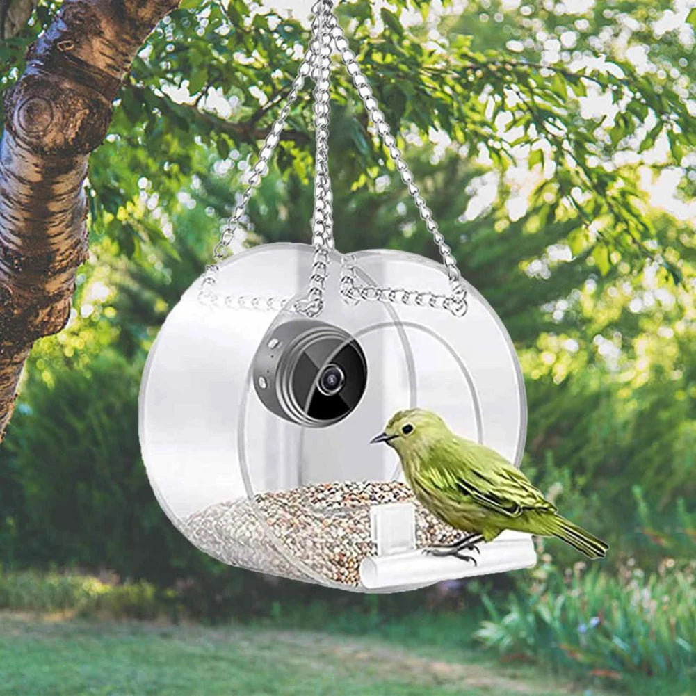 Smart Bird House Pet Feeder with Acrylic and 1080P Camera