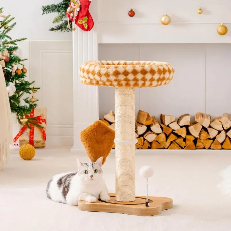 Cat Scratching Post with Bed, Cat Tower for Indoor Cats