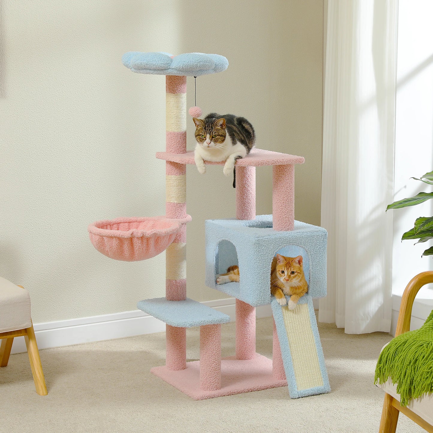 Flower Cat Tree Multi-Level Cat Tower for Indoor Cats