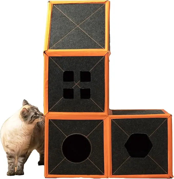 Cat House Modular Fiber Tiger Tough Multi-Level Scratcher