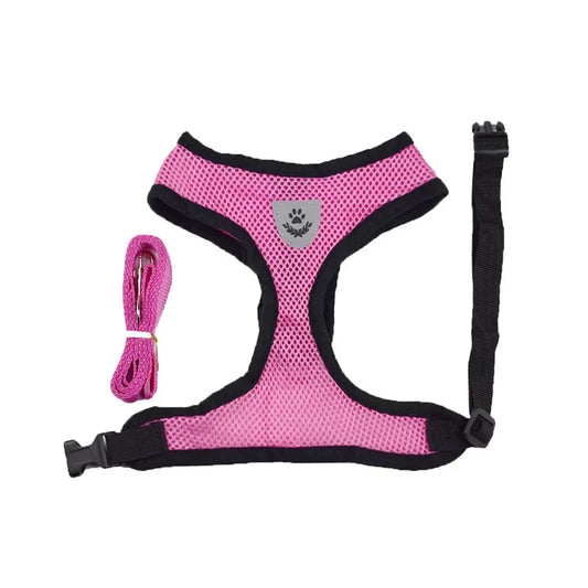 Cat Dog Adjustable Harness Vest Walking Lead Leash For Puppy