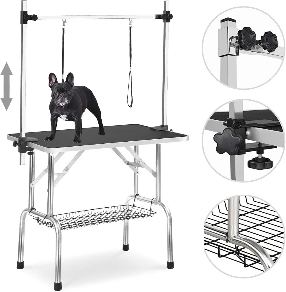 Dog Grooming Table Foldable Heavy Duty 330lbs Capacity