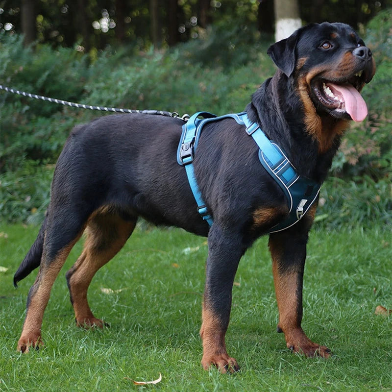 Dog Harness Reflective Medium Large Dogs Tactical Vest 1680D Waterproof Oxford Cloth