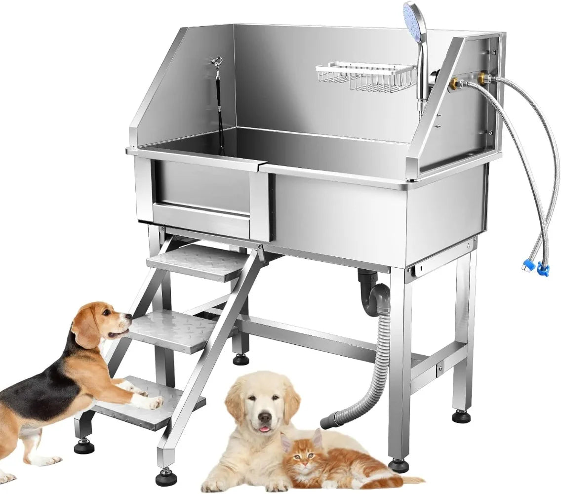 34'' Dog Bathtub for Small Dogs Dog Bathing Station