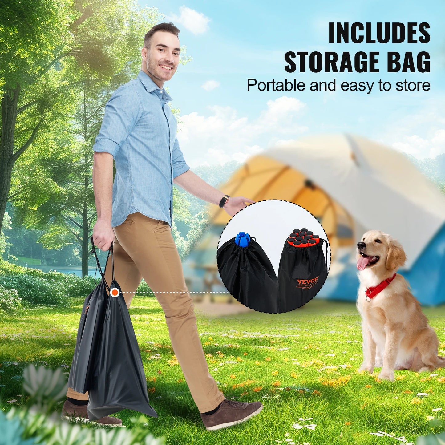 VEVOR Dog Agility Hurdle Cone Set for Puppy Obstacle Course