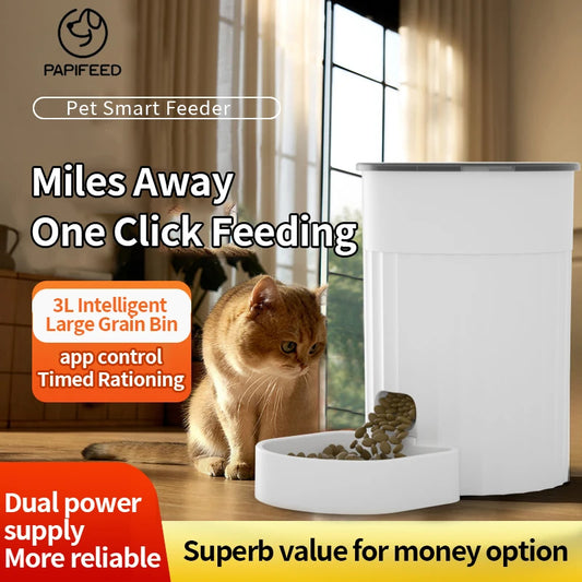 PAPIFEED Pet Feeding Monitor Wifi Remote Cat Camera 1080P