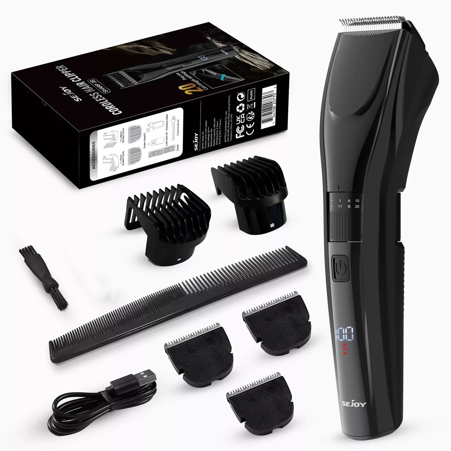 Sejoy Pet Hair Clippers For Dog Cat Hair Trimmer ShARP3S