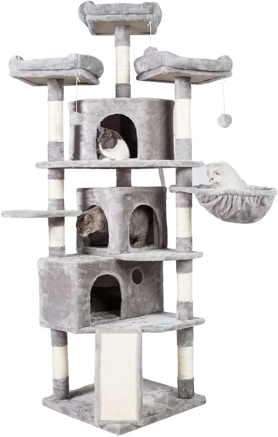Cat Tower with Caves, Cozy Perches, Scratching Posts