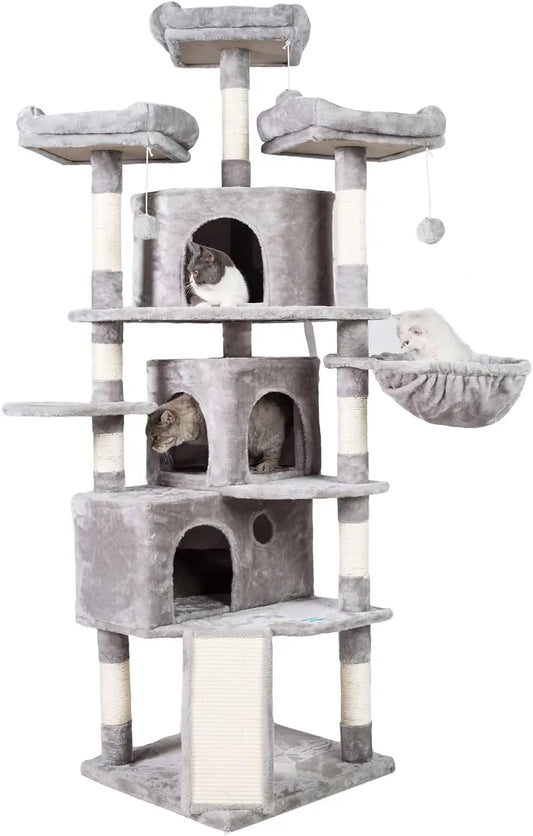 Cat Tower with Caves, Cozy Perches, Scratching Posts