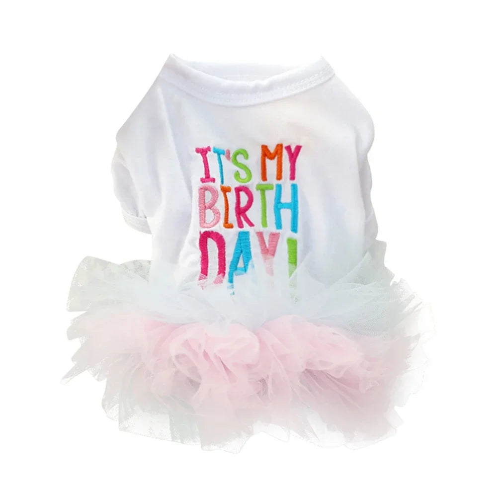 Princess Birthday Dog Dress It's My Birthday Princess Skirt Tutu Dress