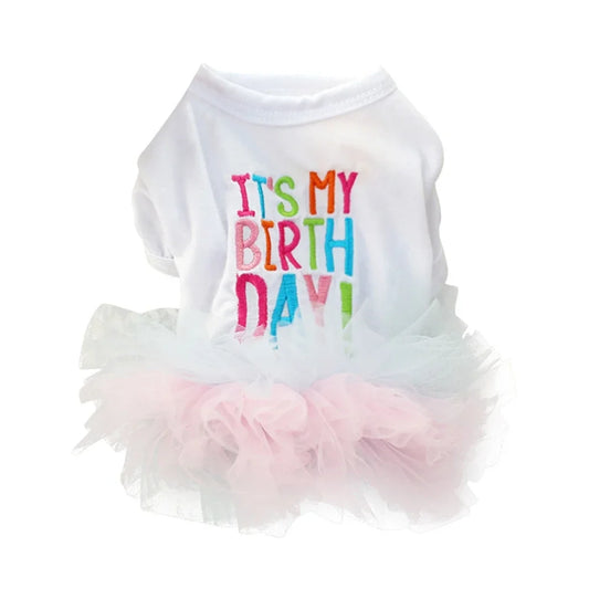 Princess Birthday Dog Dress It's My Birthday Princess Skirt Tutu Dress