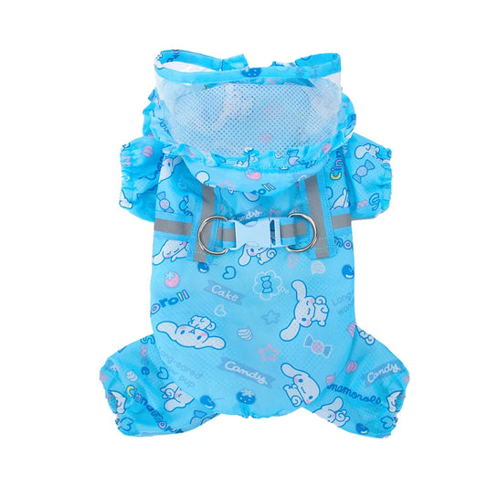 Cinnamoroll Pet Raincoat Waterproof Hood Rain Jacket for Dogs