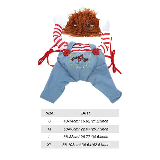 Pet Dog Creative Clothes Quirky Dog Role Playing Costume Holding Knife