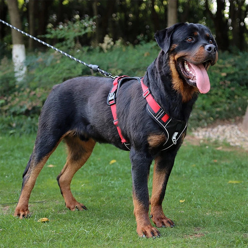 Dog Harness Reflective Medium Large Dogs Tactical Vest 1680D Waterproof Oxford Cloth