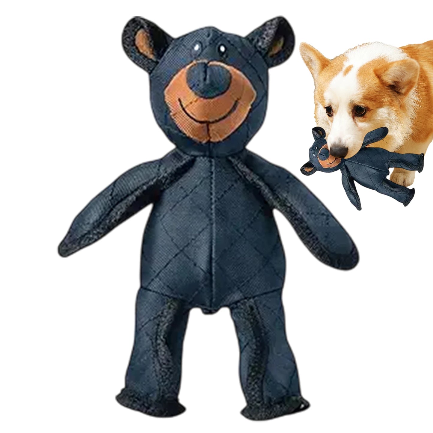 Squeaky Plush Bear Toy for Dog Unbreakable Chew Toy