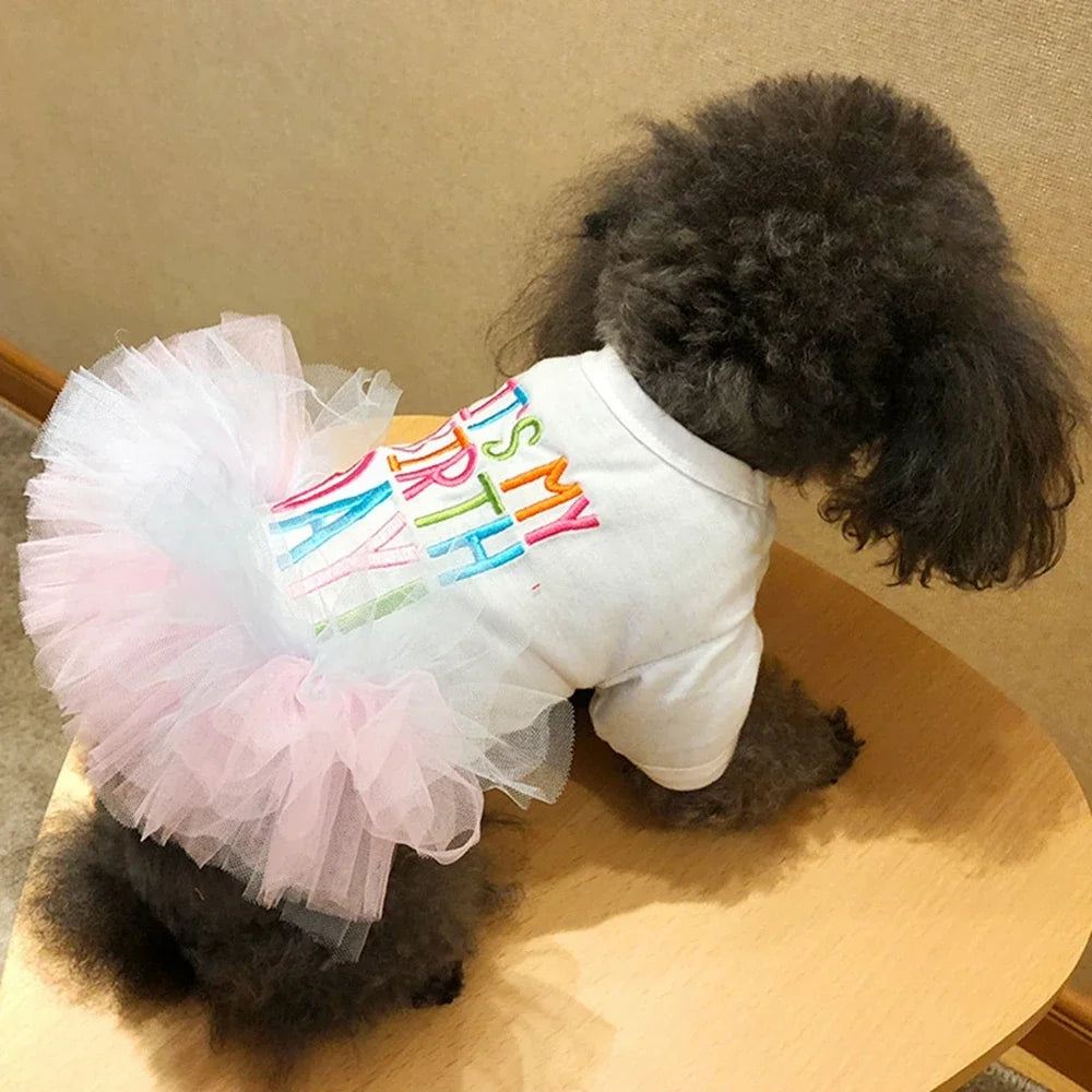 Princess Birthday Dog Dress It's My Birthday Princess Skirt Tutu Dress