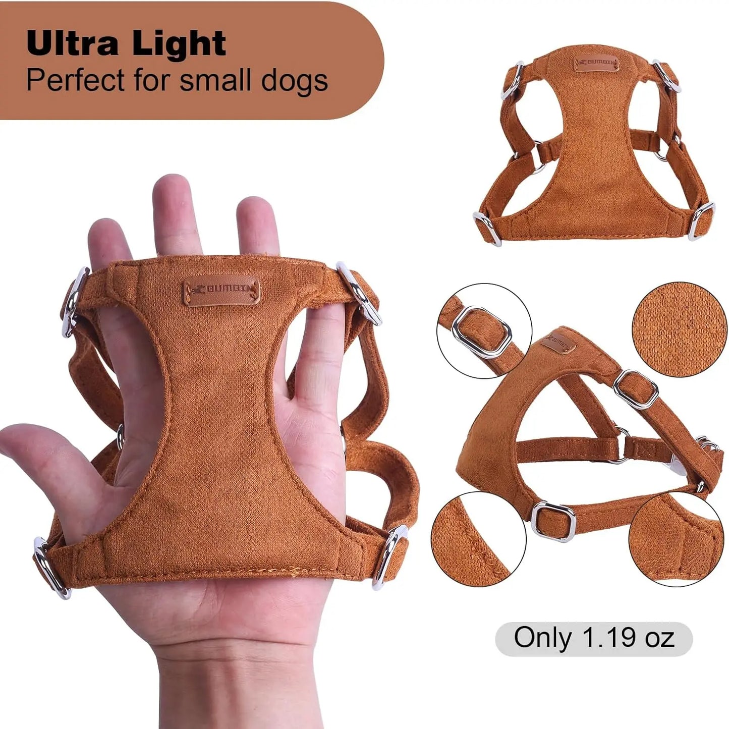 Dog Harness and Leash Set No Pull Adjustable Puppy Harness