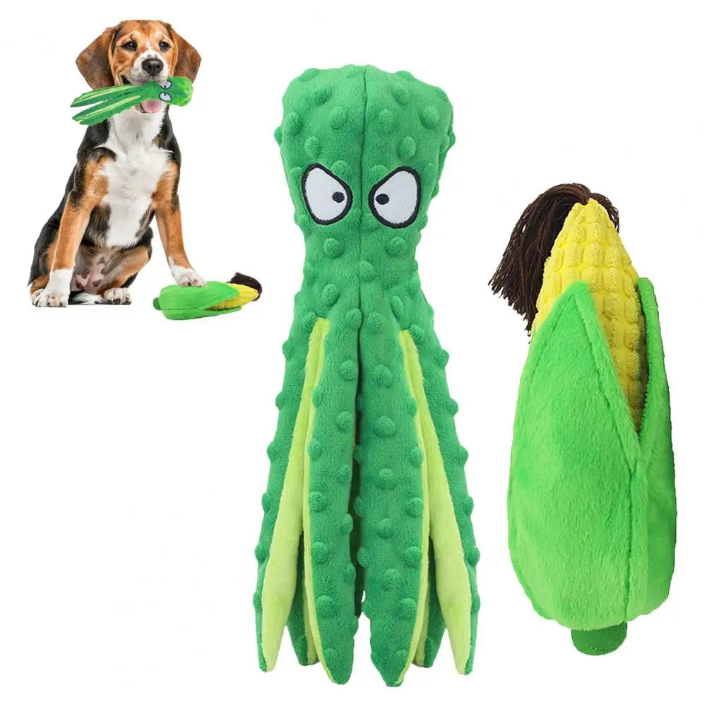 Pet Plush Toy Octopus Dog Interactive Indestructible Squeaky