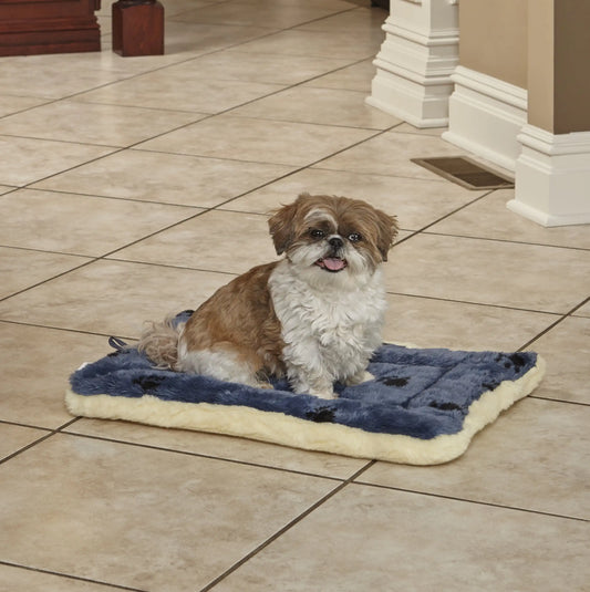 Midwest Homes for Pets Blue Paw Print Dog Bed 24 Inch