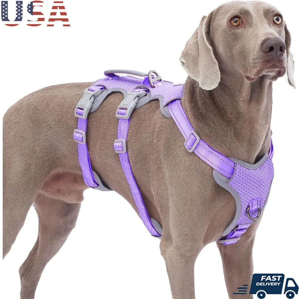 Reflective Escape Proof Dog Harness No Pull Adjustable Pet Vest
