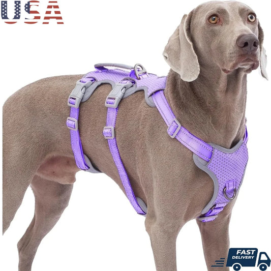 Reflective Escape Proof Dog Harness No Pull Adjustable Pet Vest