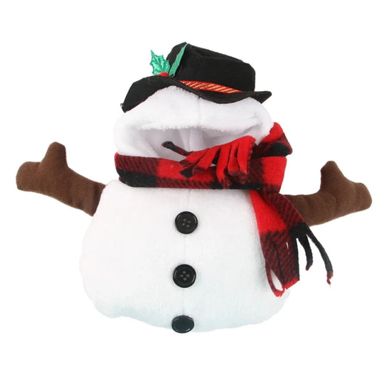 Christmas Snowman Dog Costume Outfits Winter Warm Puppy Cat Apparel