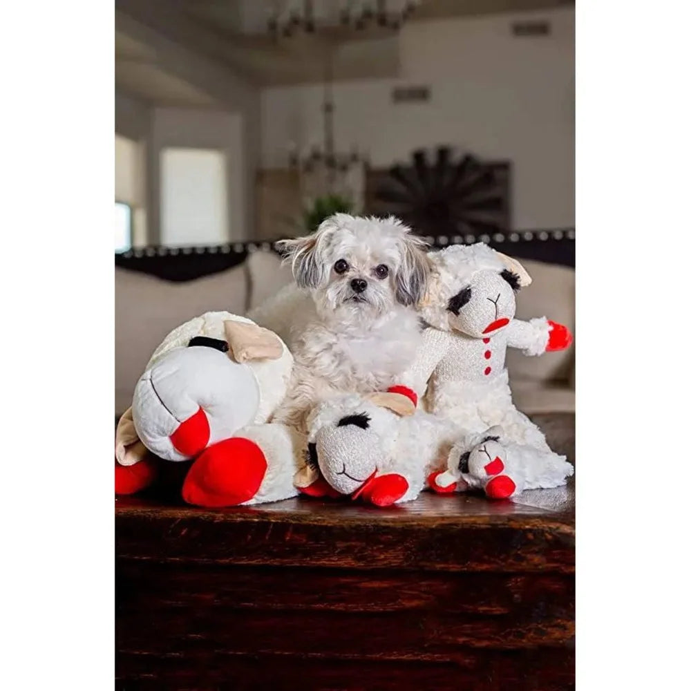 Lamb Chop Plush Dog Toy Squeaker Mat 9 Inch Soft Cuddly