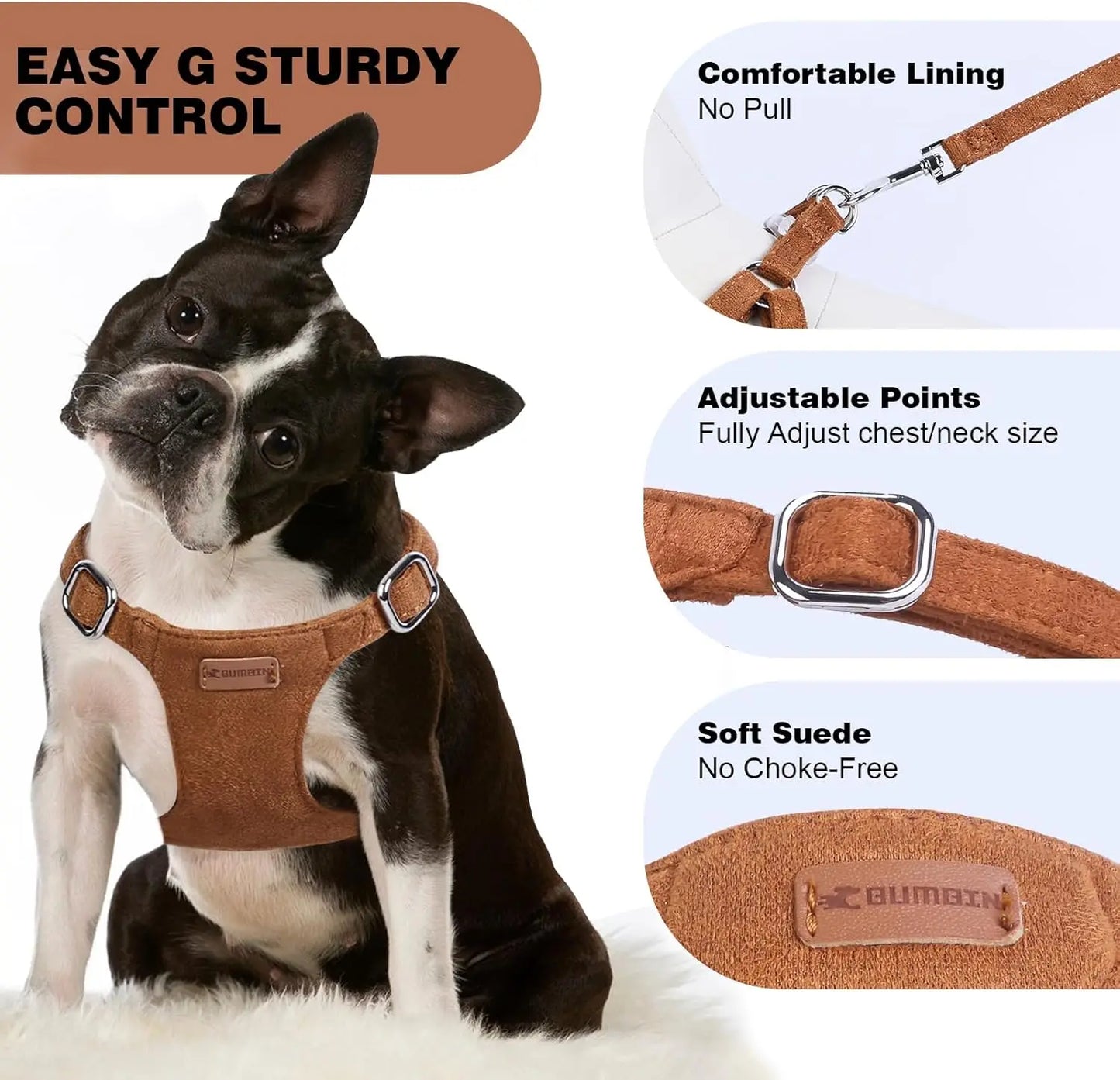 Dog Harness and Leash Set No Pull Adjustable Puppy Harness