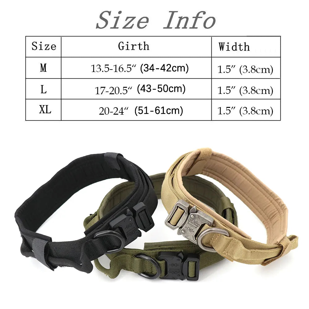 Adjustable Tactical Dog Training Collar And Leash Set