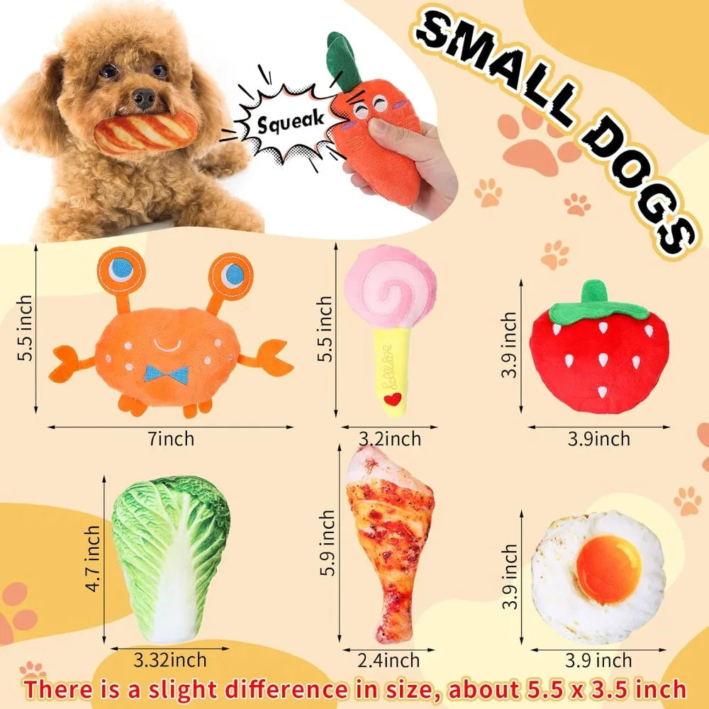 80 Pcs Dog Squeaky Bulk for Small Puppy Chew Toys